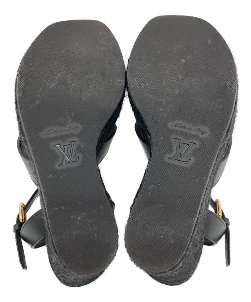 LOUIS VUITTON（ルイ ヴィトン）LOUIS VUITTON (ルイ ヴィトン) サンダル ブラック サイズ: 34 1/2の古着・服飾アイテム