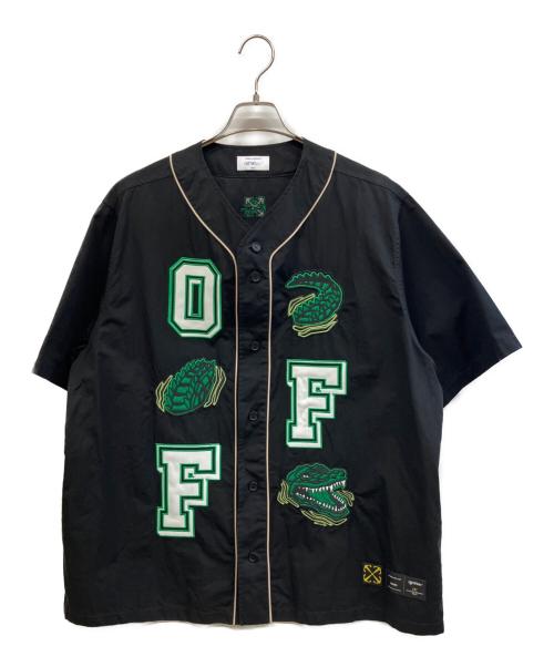 OFFWHITE（オフホワイト）OFFWHITE (オフホワイト) ベースボールシャツ ブラック サイズ:50の古着・服飾アイテム