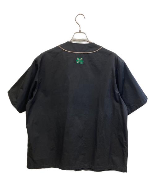 OFFWHITE（オフホワイト）OFFWHITE (オフホワイト) ベースボールシャツ ブラック サイズ:50の古着・服飾アイテム