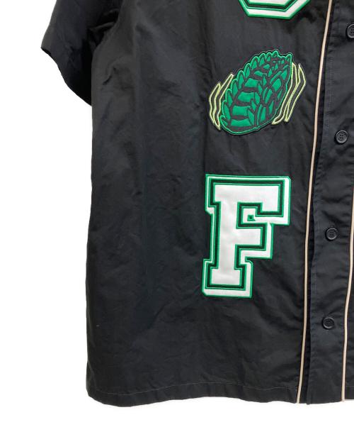 OFFWHITE（オフホワイト）OFFWHITE (オフホワイト) ベースボールシャツ ブラック サイズ:50の古着・服飾アイテム