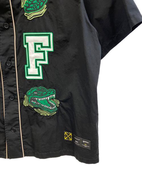 OFFWHITE（オフホワイト）OFFWHITE (オフホワイト) ベースボールシャツ ブラック サイズ:50の古着・服飾アイテム