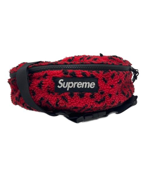 SUPREME（シュプリーム）SUPREME (シュプリーム) Supreme Leopard Fleece Waist Bag レッドの古着・服飾アイテム