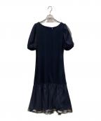 BLUE LABEL CRESTBRIDGEブルーレーベルクレストブリッジ）の古着「半袖ワンピース」｜ネイビー