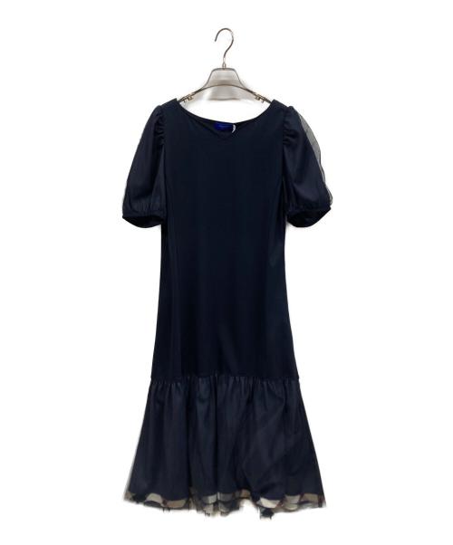 BLUE LABEL CRESTBRIDGE（ブルーレーベルクレストブリッジ）BLUE LABEL CRESTBRIDGE (ブルーレーベルクレストブリッジ) 半袖ワンピース ネイビー サイズ:38 未使用品の古着・服飾アイテム