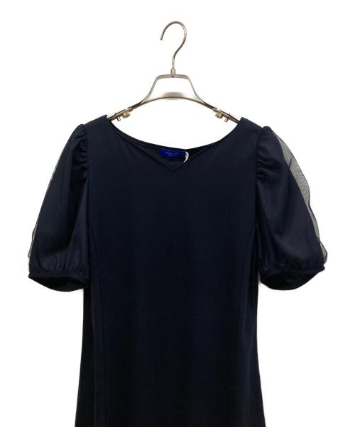 BLUE LABEL CRESTBRIDGE（ブルーレーベルクレストブリッジ）BLUE LABEL CRESTBRIDGE (ブルーレーベルクレストブリッジ) 半袖ワンピース ネイビー サイズ:38 未使用品の古着・服飾アイテム