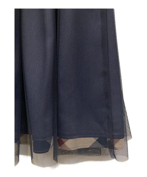 BLUE LABEL CRESTBRIDGE（ブルーレーベルクレストブリッジ）BLUE LABEL CRESTBRIDGE (ブルーレーベルクレストブリッジ) 半袖ワンピース ネイビー サイズ:38 未使用品の古着・服飾アイテム