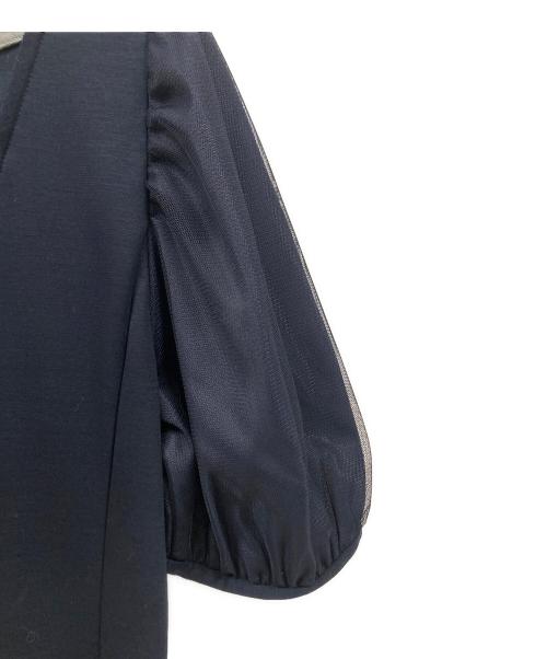 BLUE LABEL CRESTBRIDGE（ブルーレーベルクレストブリッジ）BLUE LABEL CRESTBRIDGE (ブルーレーベルクレストブリッジ) 半袖ワンピース ネイビー サイズ:38 未使用品の古着・服飾アイテム