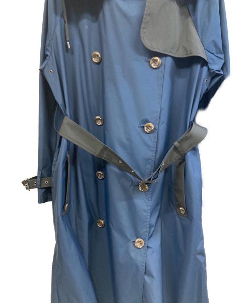 Aquascutum（アクアスキュータム）Aquascutum (アクアスキュータム) 撥水トレンチコート ネイビー サイズ:M -Lの古着・服飾アイテム