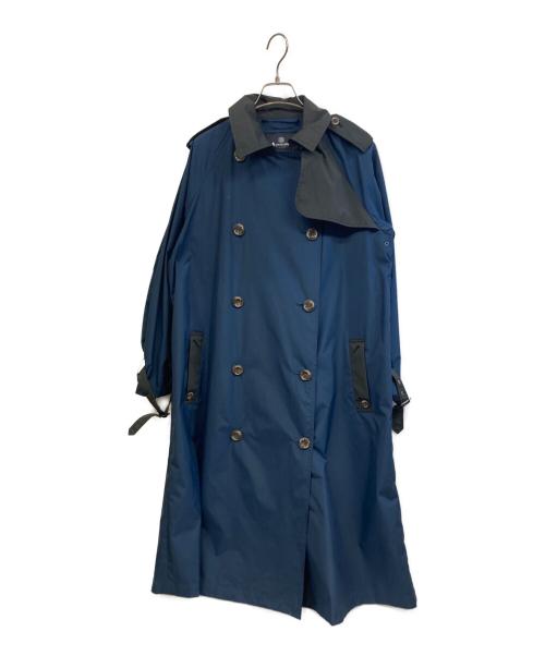Aquascutum（アクアスキュータム）Aquascutum (アクアスキュータム) 撥水トレンチコート ネイビー サイズ:M -Lの古着・服飾アイテム