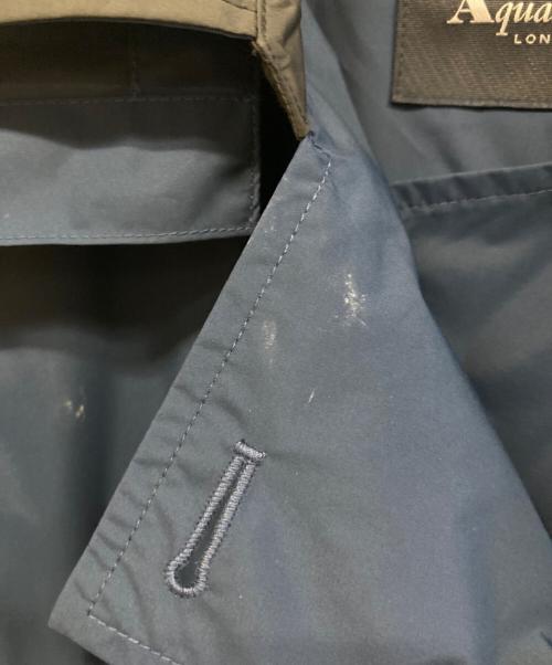 Aquascutum（アクアスキュータム）Aquascutum (アクアスキュータム) 撥水トレンチコート ネイビー サイズ:M -Lの古着・服飾アイテム