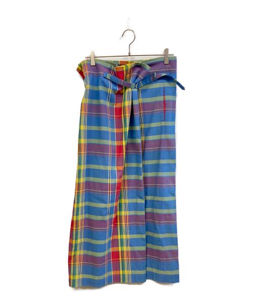 tricot COMME des GARCONS（トリココムデギャルソン）tricot COMME des GARCONS (トリココムデギャルソン) チェックスカート ブルー サイズ:Mの古着・服飾アイテム