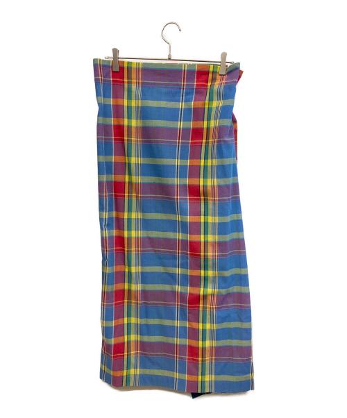 tricot COMME des GARCONS（トリココムデギャルソン）tricot COMME des GARCONS (トリココムデギャルソン) チェックスカート ブルー サイズ:Mの古着・服飾アイテム