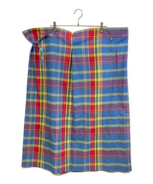 tricot COMME des GARCONS（トリココムデギャルソン）tricot COMME des GARCONS (トリココムデギャルソン) チェックスカート ブルー サイズ:Mの古着・服飾アイテム