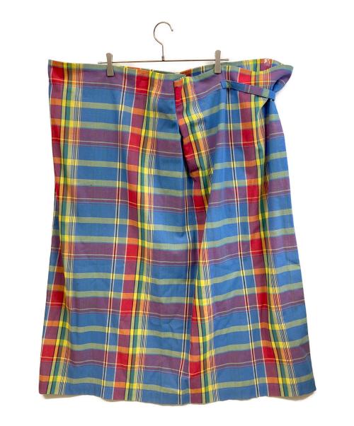 tricot COMME des GARCONS（トリココムデギャルソン）tricot COMME des GARCONS (トリココムデギャルソン) チェックスカート ブルー サイズ:Mの古着・服飾アイテム