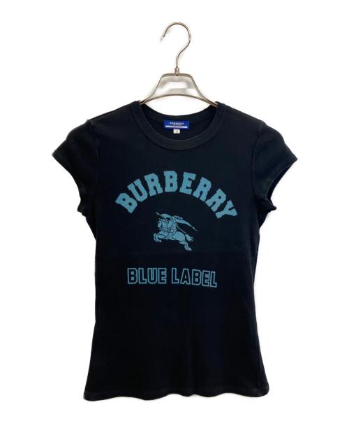 BURBERRY BLUE LABEL（バーバリー ブルー レーベル）BURBERRY BLUE LABEL (バーバリー ブルー レーベル) 半袖カットソー ブラック サイズ:38の古着・服飾アイテム