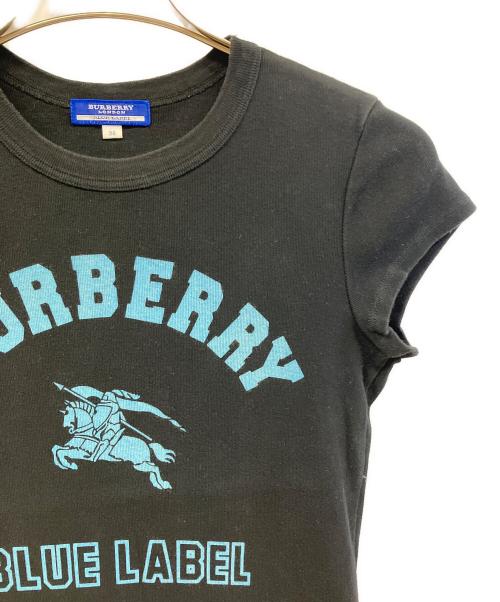 BURBERRY BLUE LABEL（バーバリー ブルー レーベル）BURBERRY BLUE LABEL (バーバリー ブルー レーベル) 半袖カットソー ブラック サイズ:38の古着・服飾アイテム
