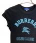 BURBERRY BLUE LABEL (バーバリー ブルー レーベル) 半袖カットソー ブラック サイズ:38：4500円