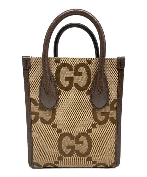 GUCCI（グッチ）GUCCI (グッチ) 2WAYミニトートバッグ ブラウン×ベージュの古着・服飾アイテム