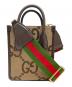 GUCCI（グッチ）の古着「2WAYミニトートバッグ」｜ブラウン×ベージュ