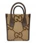 GUCCI (グッチ) 2WAYミニトートバッグ ブラウン×ベージュ：100000円