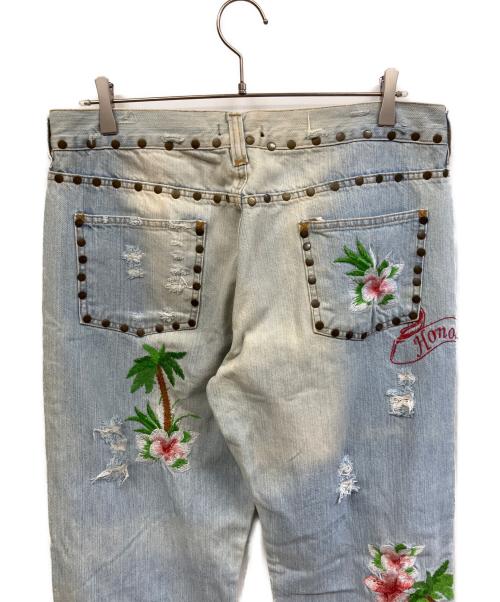DOLCE & GABBANA（ドルチェ＆ガッバーナ）DOLCE & GABBANA (ドルチェ＆ガッバーナ) ダメージ加工デニムパンツ インディゴ サイズ:48の古着・服飾アイテム