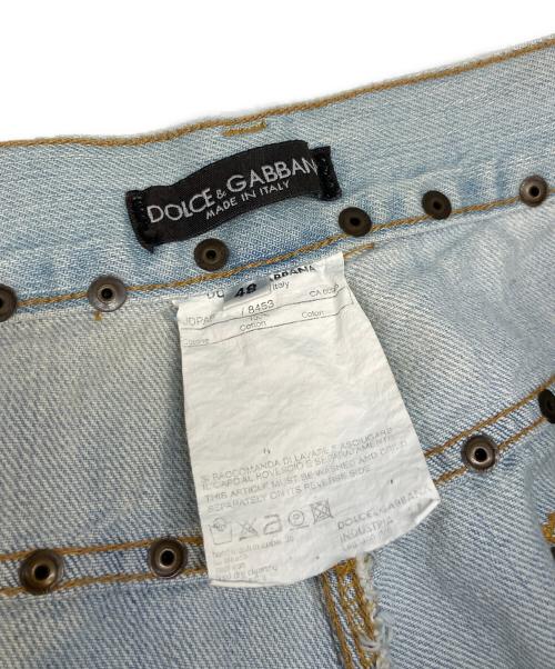 DOLCE & GABBANA（ドルチェ＆ガッバーナ）DOLCE & GABBANA (ドルチェ＆ガッバーナ) ダメージ加工デニムパンツ インディゴ サイズ:48の古着・服飾アイテム