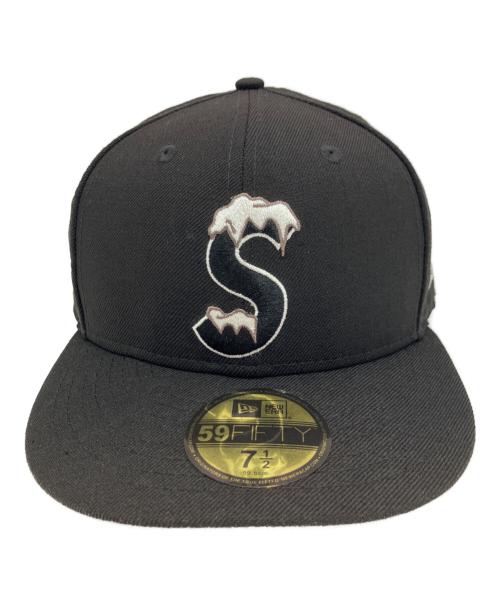 SUPREME（シュプリーム）Supreme (シュプリーム) New Era (ニューエラ) ロゴキャップ ブラック サイズ:7 1/21(59.6)の古着・服飾アイテム