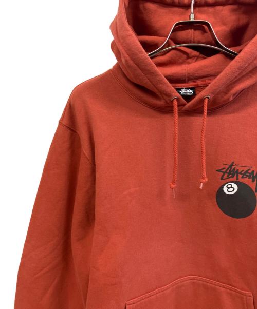 stussy（ステューシー）stussy (ステューシー) プルオーバーパーカー レッド サイズ:Mの古着・服飾アイテム