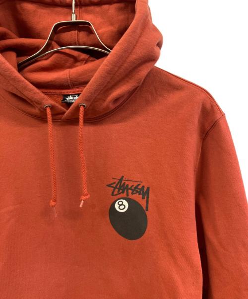 stussy（ステューシー）stussy (ステューシー) プルオーバーパーカー レッド サイズ:Mの古着・服飾アイテム