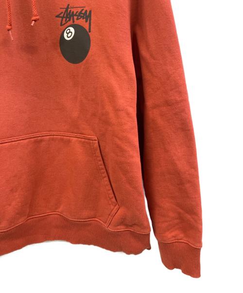 stussy（ステューシー）stussy (ステューシー) プルオーバーパーカー レッド サイズ:Mの古着・服飾アイテム
