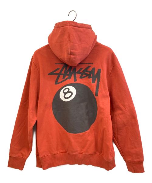 stussy（ステューシー）stussy (ステューシー) プルオーバーパーカー レッド サイズ:Mの古着・服飾アイテム