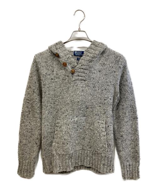 POLO BY RALPH LAUREN（ポロ バイ ラルフローレン）POLO by RALPH LAUREN (ポロ バイ ラルフローレン) ニットパーカー グレー サイズ:Mの古着・服飾アイテム