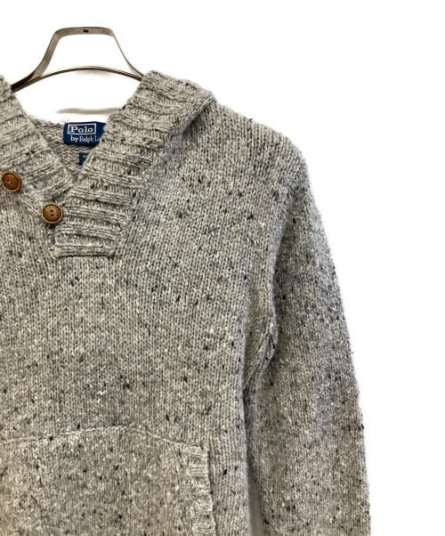 POLO BY RALPH LAUREN（ポロ バイ ラルフローレン）POLO by RALPH LAUREN (ポロ バイ ラルフローレン) ニットパーカー グレー サイズ:Mの古着・服飾アイテム