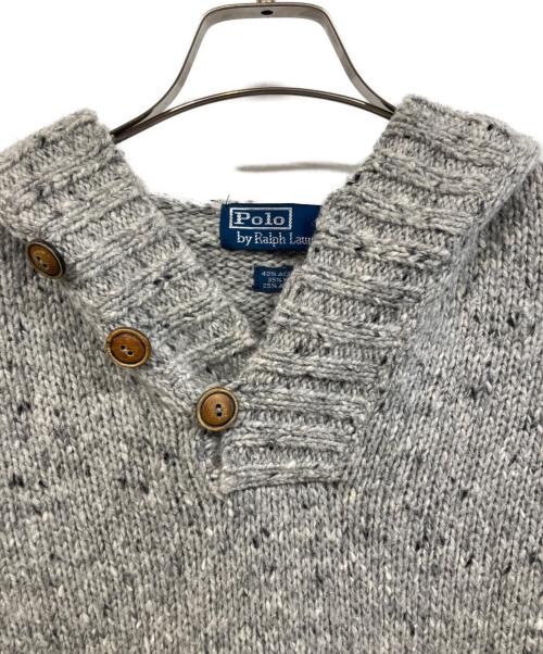 POLO BY RALPH LAUREN（ポロ バイ ラルフローレン）POLO by RALPH LAUREN (ポロ バイ ラルフローレン) ニットパーカー グレー サイズ:Mの古着・服飾アイテム
