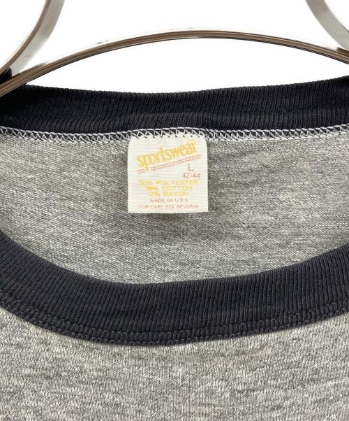 sports wear（スポーツウェア）sports wear (スポーツウェア) リンガーTシャツ グレー サイズ:Lの古着・服飾アイテム