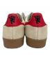 中古・古着 adidas (アディダス) Gazelle Manchester United Terrace Icons ベージュ×レッド サイズ: 24cm 未使用品：7000円
