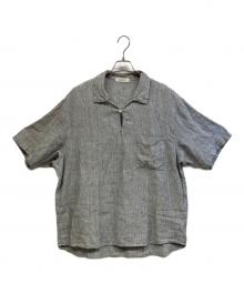 confect（コンフェクト）の古着「リネンスキッパーシャツ」｜ホワイト×ブラック