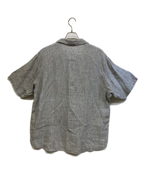 confect（コンフェクト）confect (コンフェクト) リネンスキッパーシャツ ホワイト×ブラック サイズ:4の古着・服飾アイテム