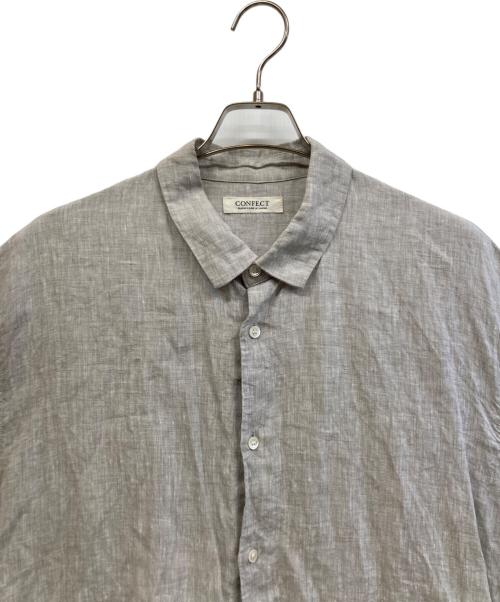 confect（コンフェクト）confect (コンフェクト) ハードマンズリネンワイド半袖シャツ グレー サイズ:4の古着・服飾アイテム