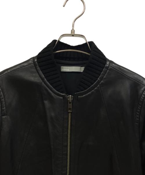 VINCE（ヴィンス）VINCE (ヴィンス) ラムレザージャケット ブラック サイズ:XSの古着・服飾アイテム