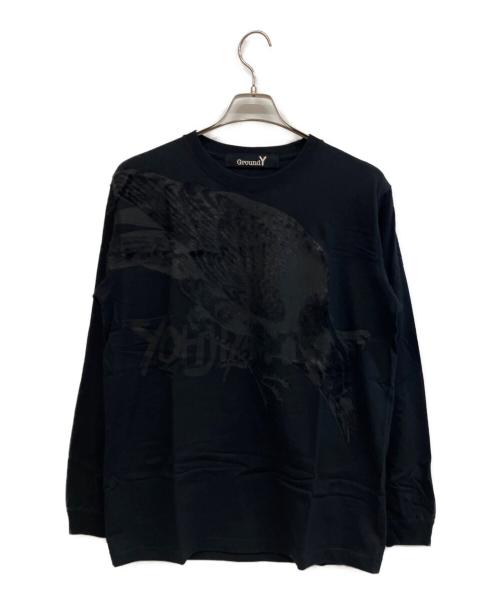 GROUND Y（グラウンドワイ）GROUND Y (グラウンドワイ) 長袖カットソー ブラック サイズ:3の古着・服飾アイテム