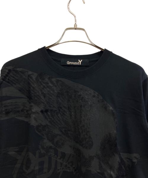 GROUND Y（グラウンドワイ）GROUND Y (グラウンドワイ) 長袖カットソー ブラック サイズ:3の古着・服飾アイテム