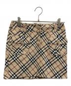 BURBERRY BLUE LABELバーバリー ブルー レーベル）の古着「ミニスカート」｜ベージュ