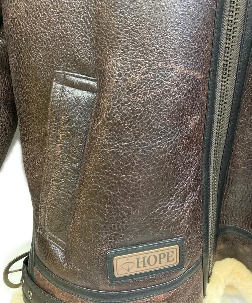 HOPE（ホープ）HOPE (ホープ) ムートンジャケット ブラウン サイズ:Mの古着・服飾アイテム