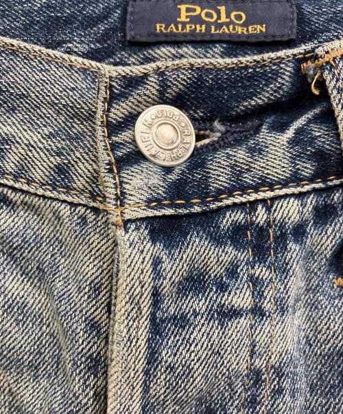 POLO RALPH LAUREN（ポロ・ラルフローレン）POLO RALPH LAUREN (ポロ・ラルフローレン) パッチワークデニムパンツ インディゴ サイズ:63.5cm(W25)の古着・服飾アイテム