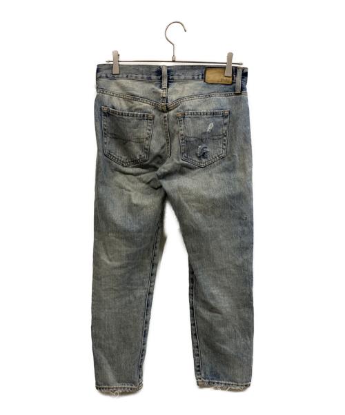 POLO RALPH LAUREN（ポロ・ラルフローレン）POLO RALPH LAUREN (ポロ・ラルフローレン) パッチワークデニムパンツ インディゴ サイズ:63.5cm(W25)の古着・服飾アイテム