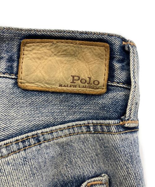 POLO RALPH LAUREN（ポロ・ラルフローレン）POLO RALPH LAUREN (ポロ・ラルフローレン) パッチワークデニムパンツ インディゴ サイズ:63.5cm(W25)の古着・服飾アイテム