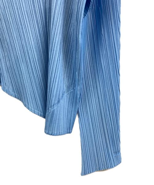 PLEATS PLEASE（プリーツプリーズ）PLEATS PLEASE (プリーツプリーズ) 薄手カーディガン スカイブルー サイズ:Sの古着・服飾アイテム