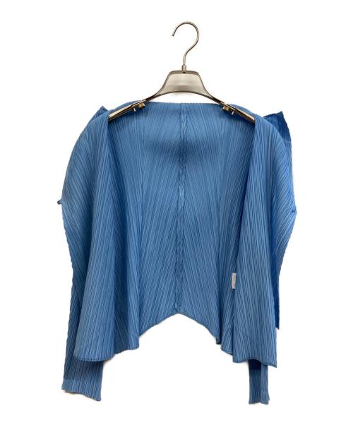 PLEATS PLEASE（プリーツプリーズ）PLEATS PLEASE (プリーツプリーズ) 薄手カーディガン スカイブルー サイズ:Sの古着・服飾アイテム