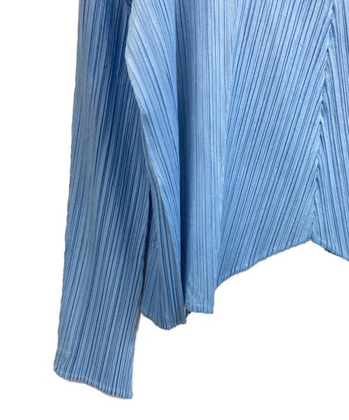 PLEATS PLEASE（プリーツプリーズ）PLEATS PLEASE (プリーツプリーズ) 薄手カーディガン スカイブルー サイズ:Sの古着・服飾アイテム
